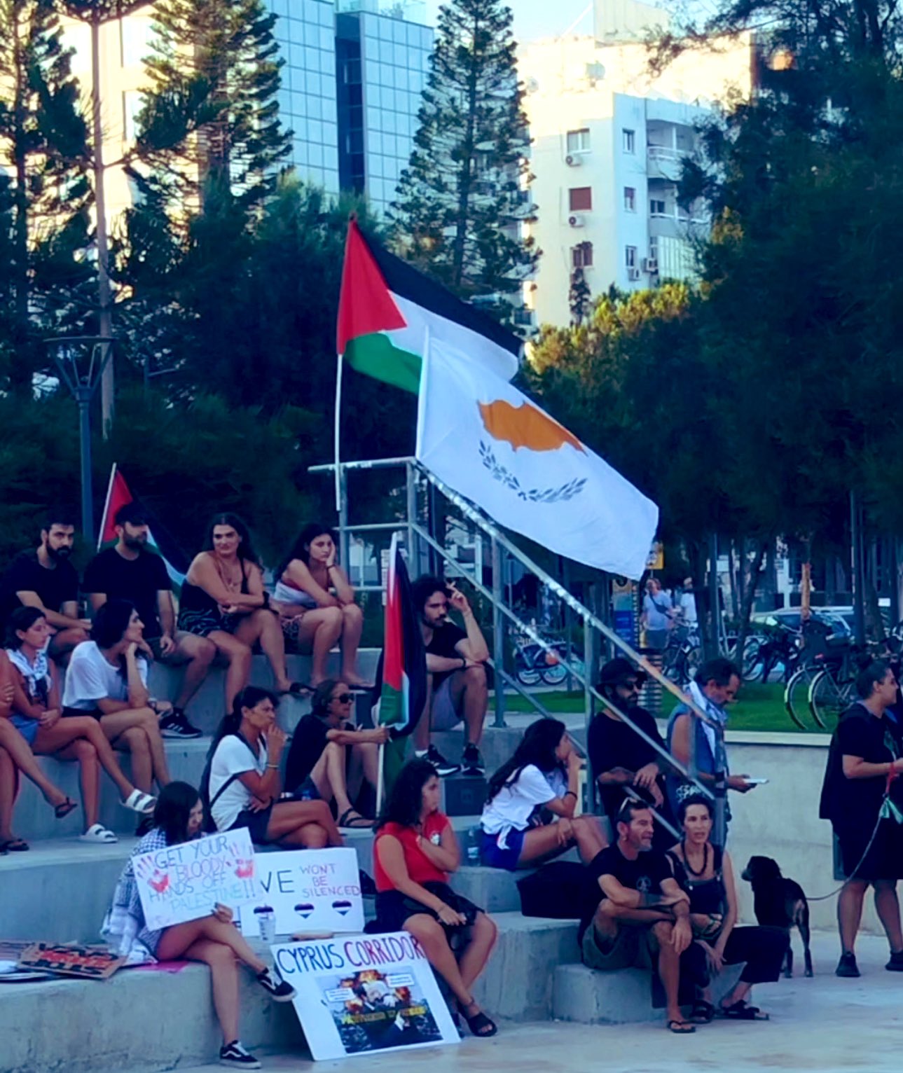 Güney Kıbrıs'ta Protesto Eylemi