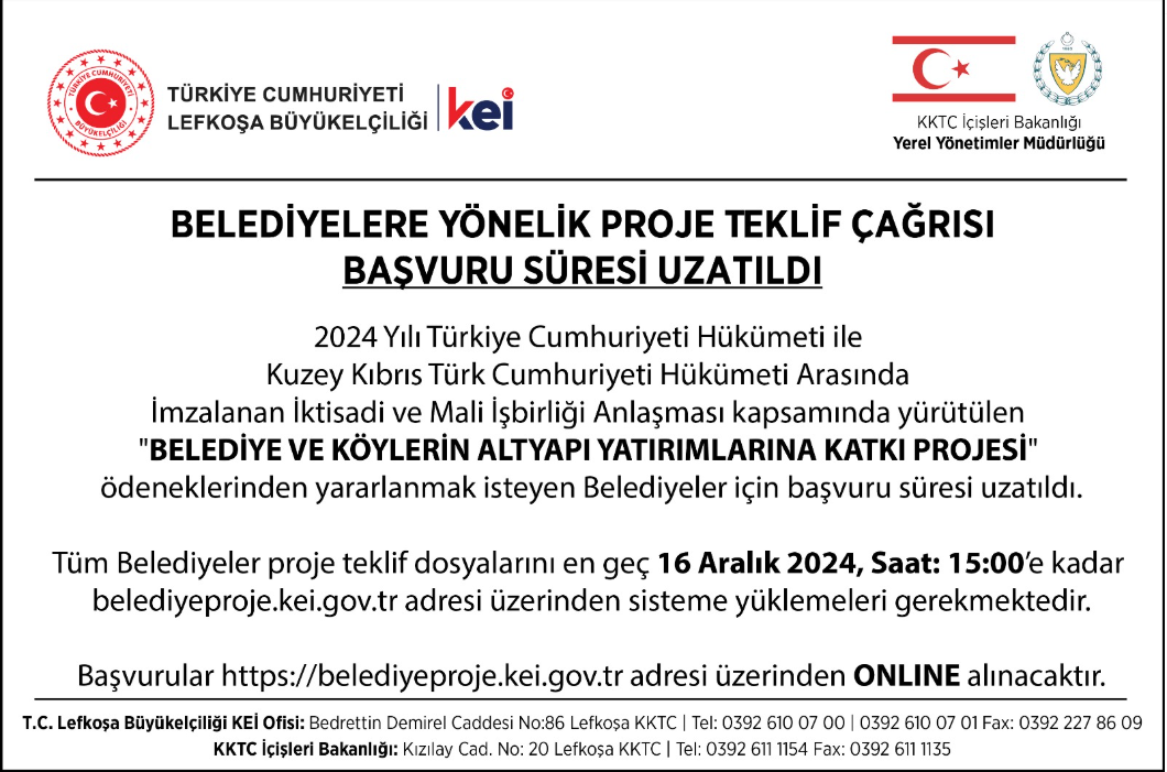 Belediye ve Köylerin Altyapı Yatırımlarına Katkı Projesi İçin Süre Uzatıldı