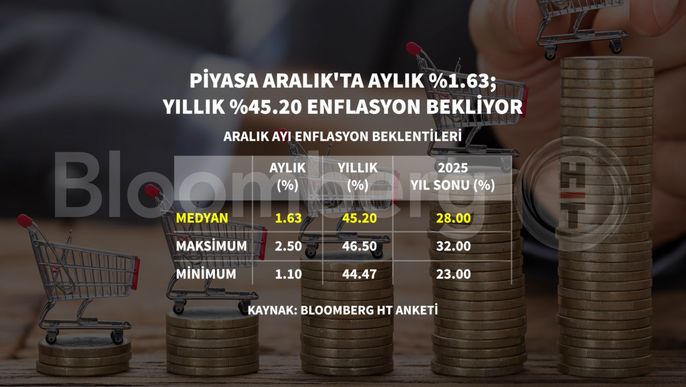 Bloomberg HT Aralık Ayı Enflasyon Anketi Sonuçları