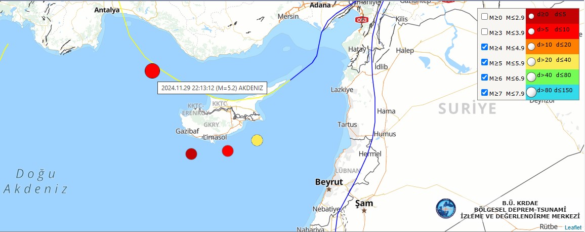 Doğu Akdeniz Üniversitesi Deprem Araştırma ve Uygulama Merkezi'nin Kıbrıs'taki Deprem Riskleri Değerlendirmesi