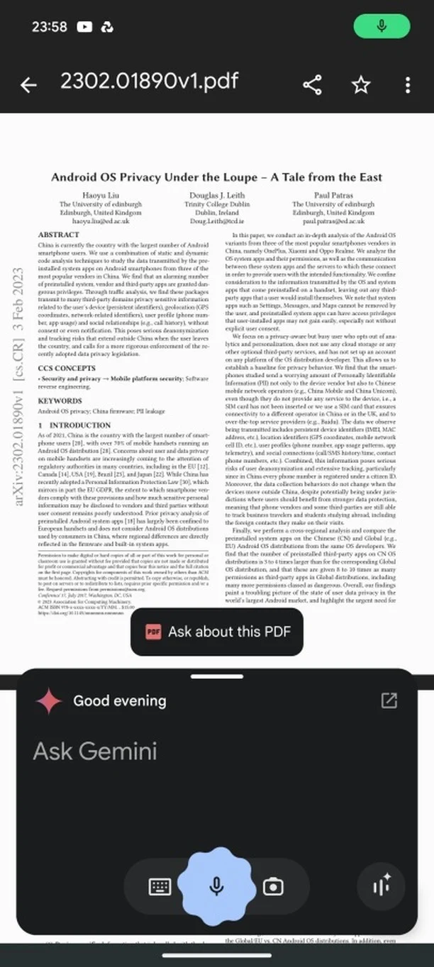 Google Gemini artık PDF evraklarıyla ilgili sorularınızı yanıtlıyor!