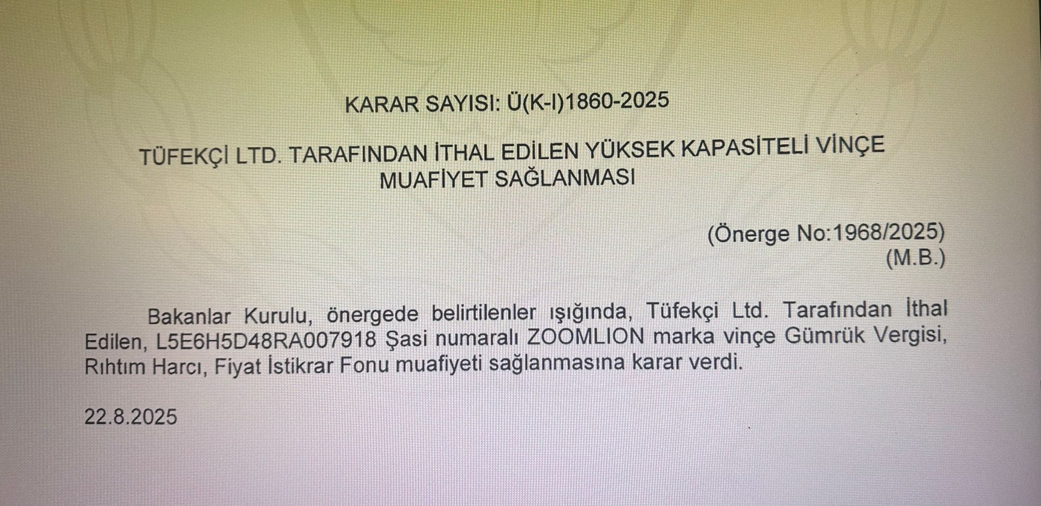 Devletin Kasa Girişini Azaltan Vergi Muafiyeti: Tüfekçi’ye 300 Bin Dolarlık Bedelsiz İstisna